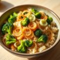 Zoete citrus en broccoli rijst