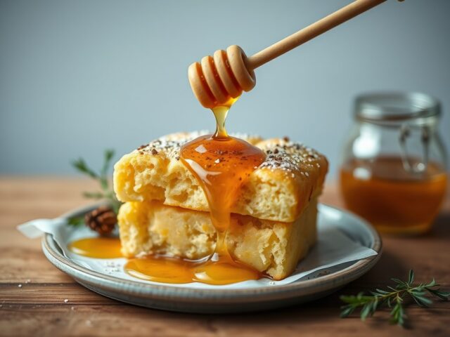 Zoete focaccia — AI-gegenereerde illustratie