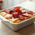 Zoete lasagne met aardbeien