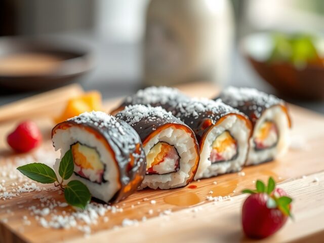Zoete sushi — AI-gegenereerde illustratie