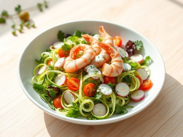 Zomer rauwkost met langoustines