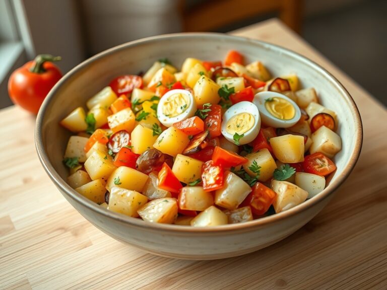 Zomersalade van aardappelen