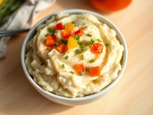 Zomerse aardappelpuree