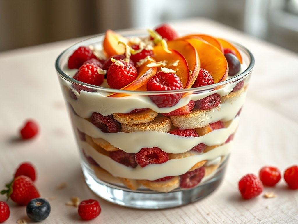 Zomerse tiramisu, AI-gegenereerde illustratie