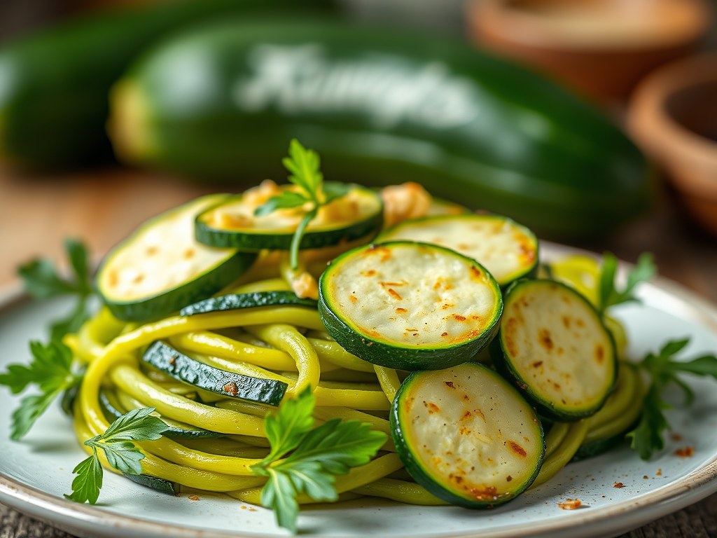 Zucchine, AI-gegenereerde illustratie
