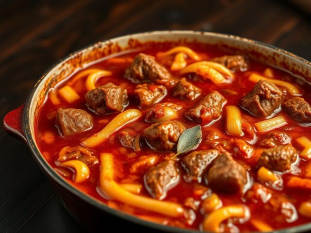 Zuurkool-Goulashpannetje uit de oven