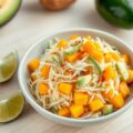 Zuurkoolsalade met mango en avocado