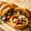 Zuurkoolstrudel met casselerrib