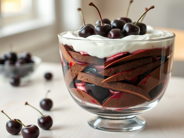 Zwartekersen trifle