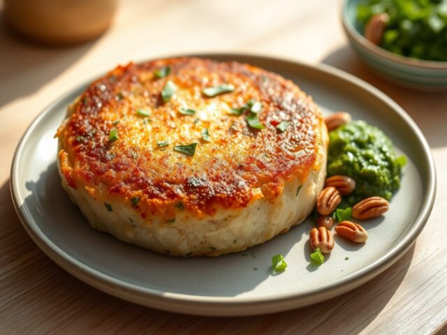 Zweedse visburger met peterseliepesto