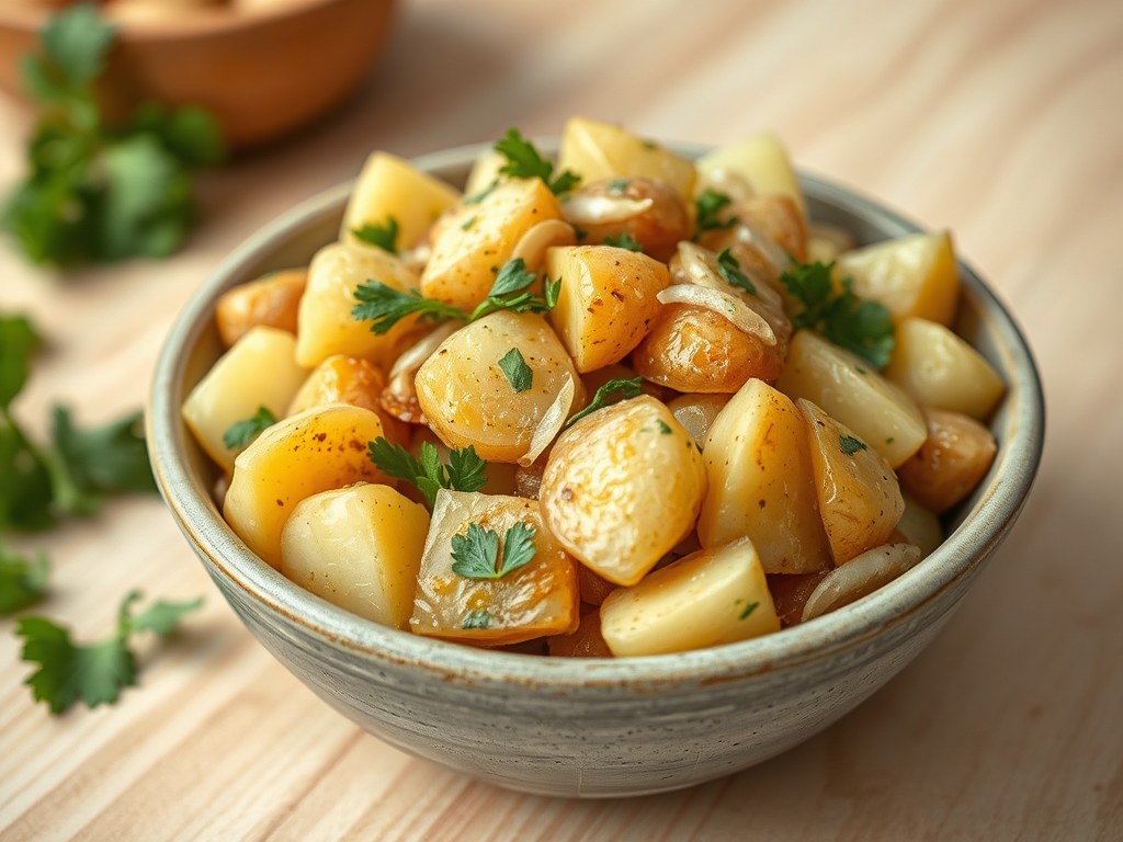 4 Maal Aardappelsalade van Jamie, AI-gegenereerde illustratie