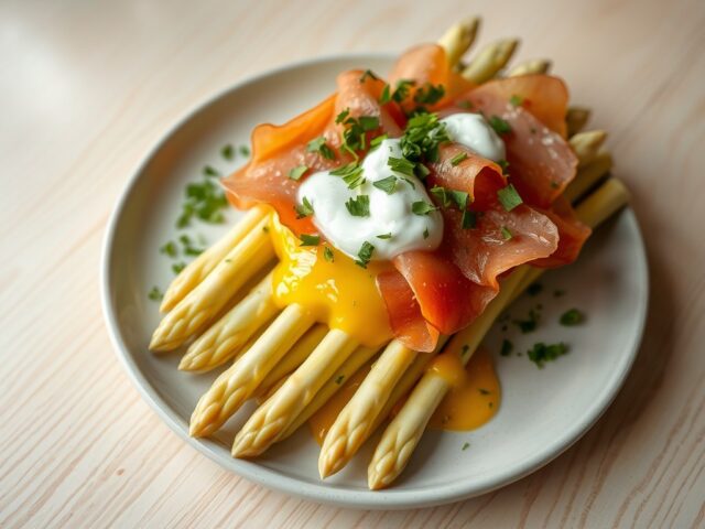 Aangekleed aspergeschoteltje