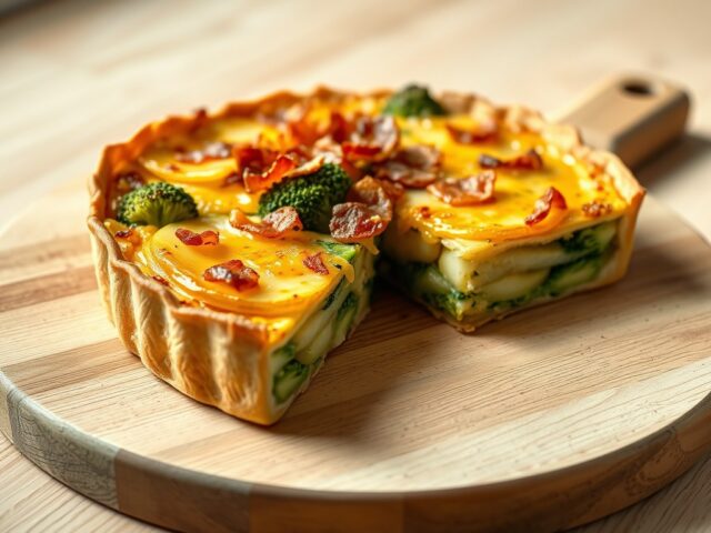 Aardappel-broccolitaart
