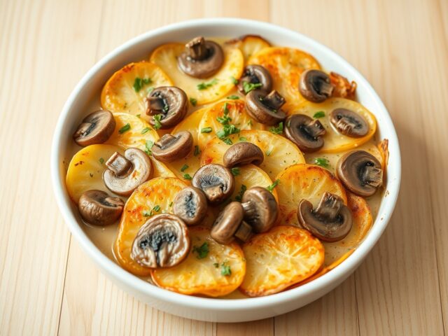 Aardappel-champignonschotel