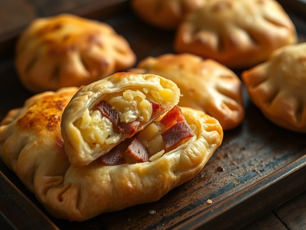 Aardappel Knishes, AI-gegenereerde illustratie