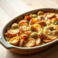 Aardappel spruitjes schotel uit de oven