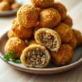 Aardappelballetjes gevuld met gehakt