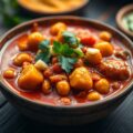 Aardappelcurry met kikkererwten