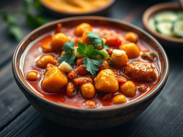 Aardappelcurry met kikkererwten