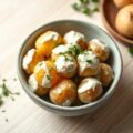 Aardappelen in knoflookmayonaise