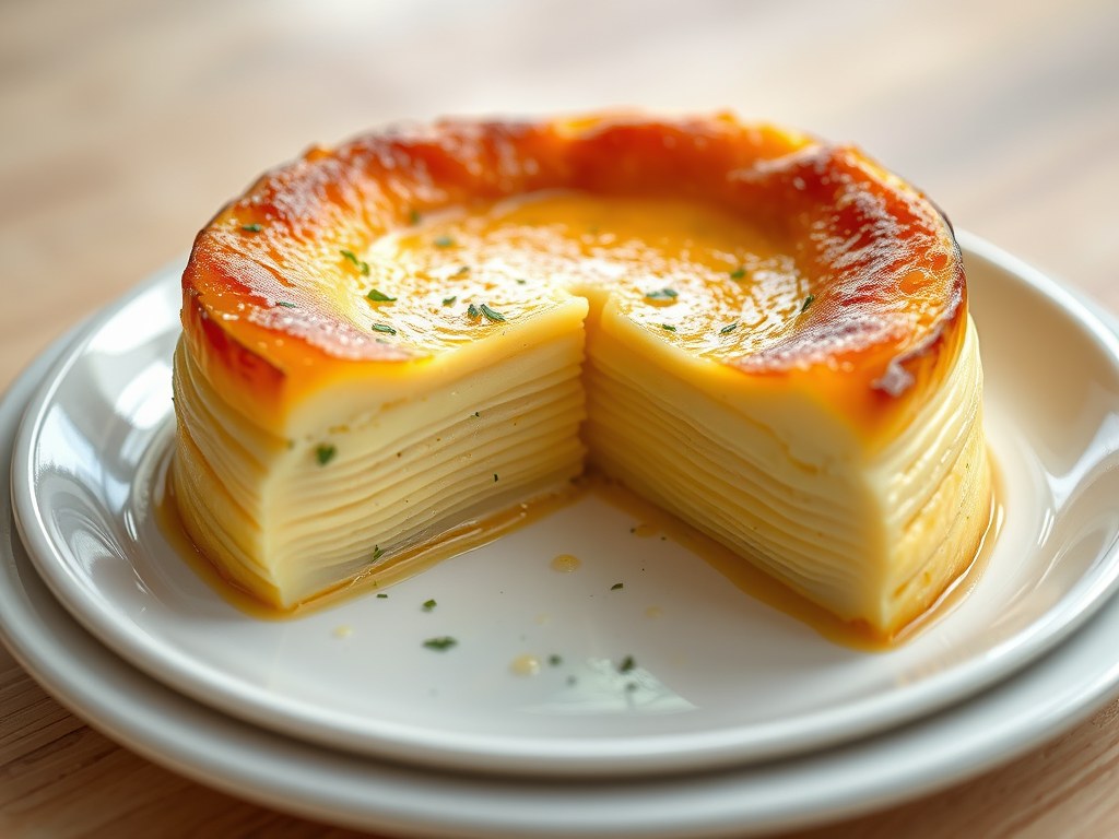 Aardappelflans, AI-gegenereerde illustratie