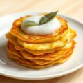 Aardappelpoffertjes met noilly prat-schuim