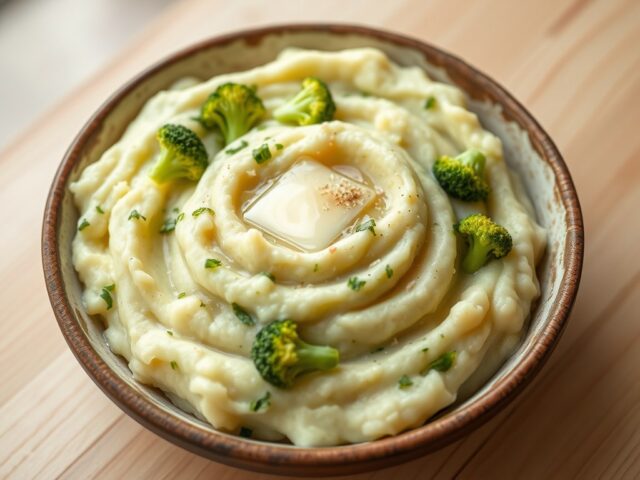 Aardappelpuree met broccoli