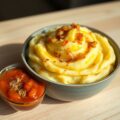 Aardappelpuree met uien en boemboe