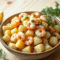 Aardappelsalade met garnalen