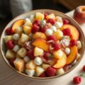 Aardappelsalade met mozzarella en ham