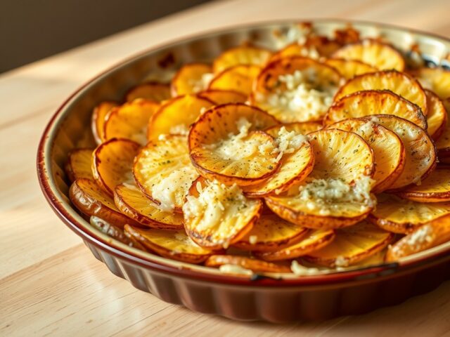 Aardappelschijfjes in de oven