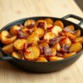 Aardappelschijfjes met spekreepjes