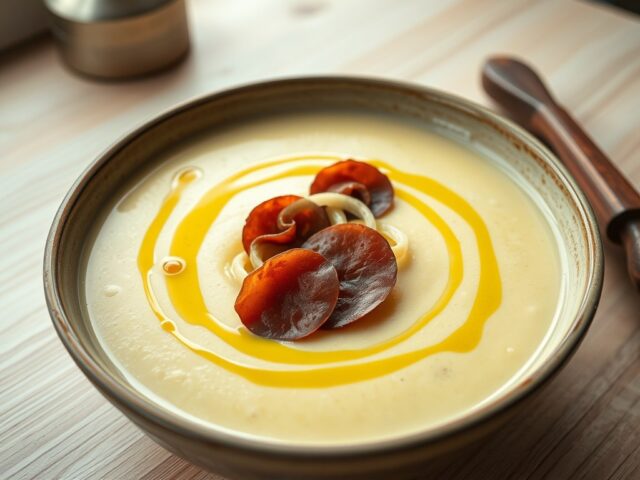Aardappelsoep met Filet d’Anvers