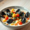 Aardappelsoep met mosselen