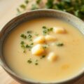 Aardappelsoep van bottenbouillon