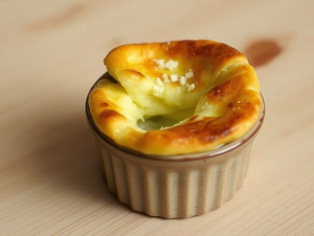 Aardappelsoufflé met pecorino en prei