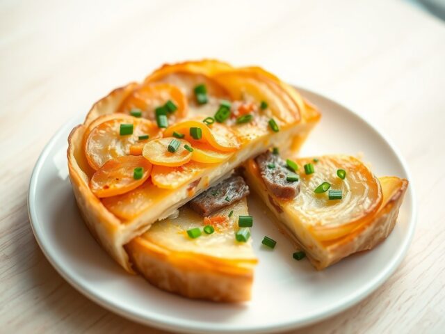 Aardappeltaart met tonijn