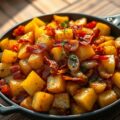 Aardappeltjes met spek en ui