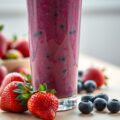 Aardbei-bosbessensmoothie