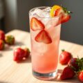 Aardbeien-cranberry cooler