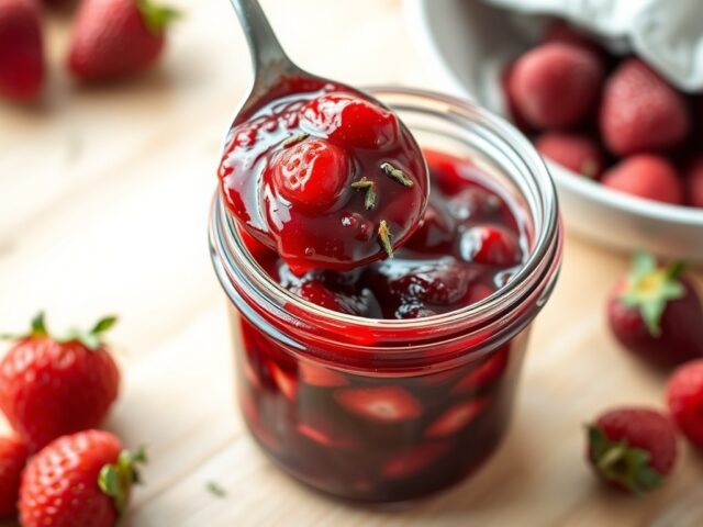 Aardbeien-frambozen jam