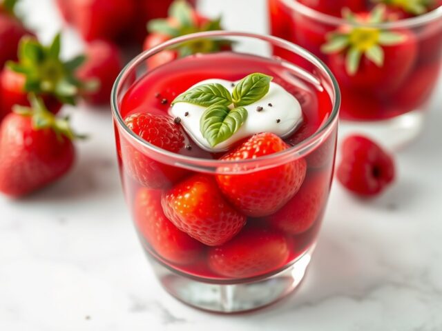 Aardbeien in gelei