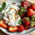 Aardbeien met peperroom