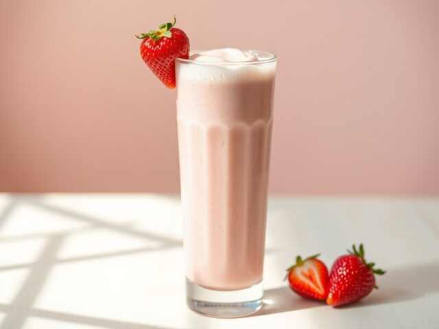 Aardbeien milkshake