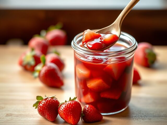 Aardbeiencompote/jam