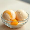 Abrikozen-yoghurt ijs met honing