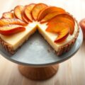Advocaat- kwarktaart met perzik
