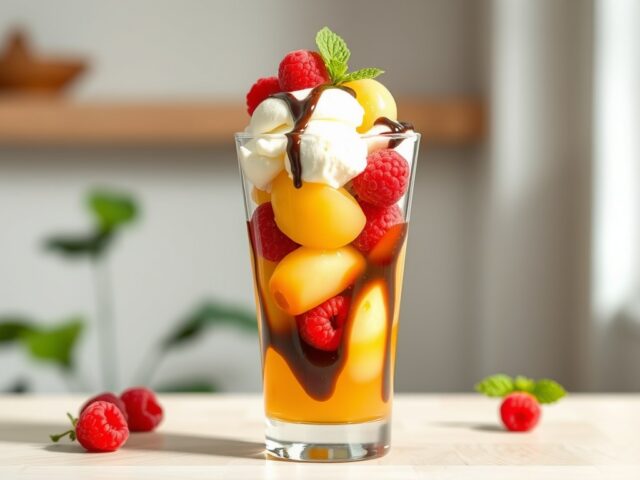 Advokaat- fruitdessert