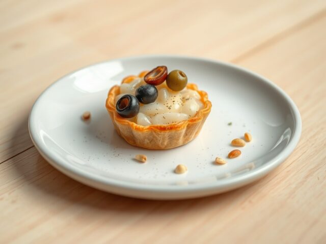 Amandelgebakjes met olijven en Saint Albray