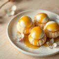 Amarettini met geitenkaas en honing